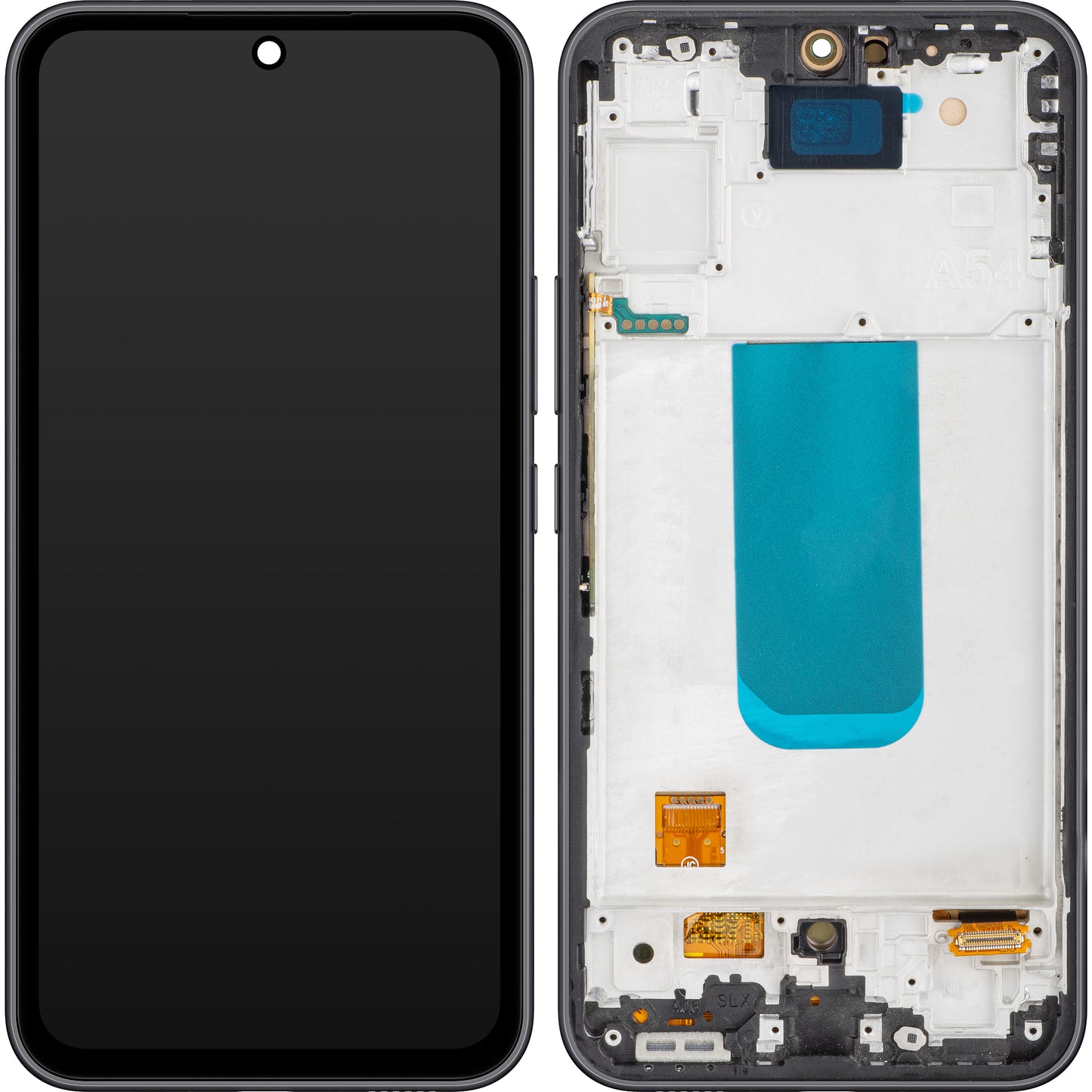 Οθόνη MP με οθόνη αφής συμβατή με Samsung Galaxy A54 A546, με πλαίσιο, έκδοση OLED, μαύρο (γραφίτης)