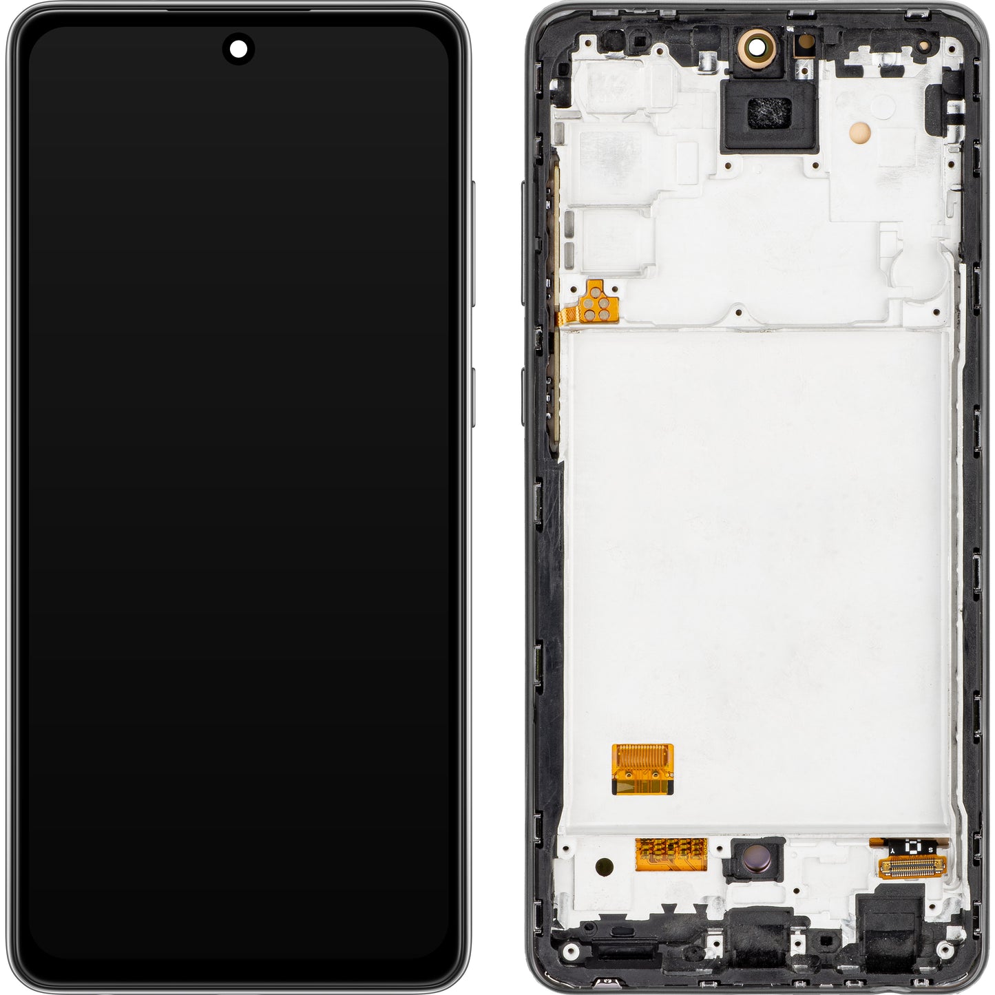 Οθόνη αφής MP συμβατή με Samsung Galaxy A72 A725 / A72 5G A726, με πλαίσιο, έκδοση OLED, Μαύρο