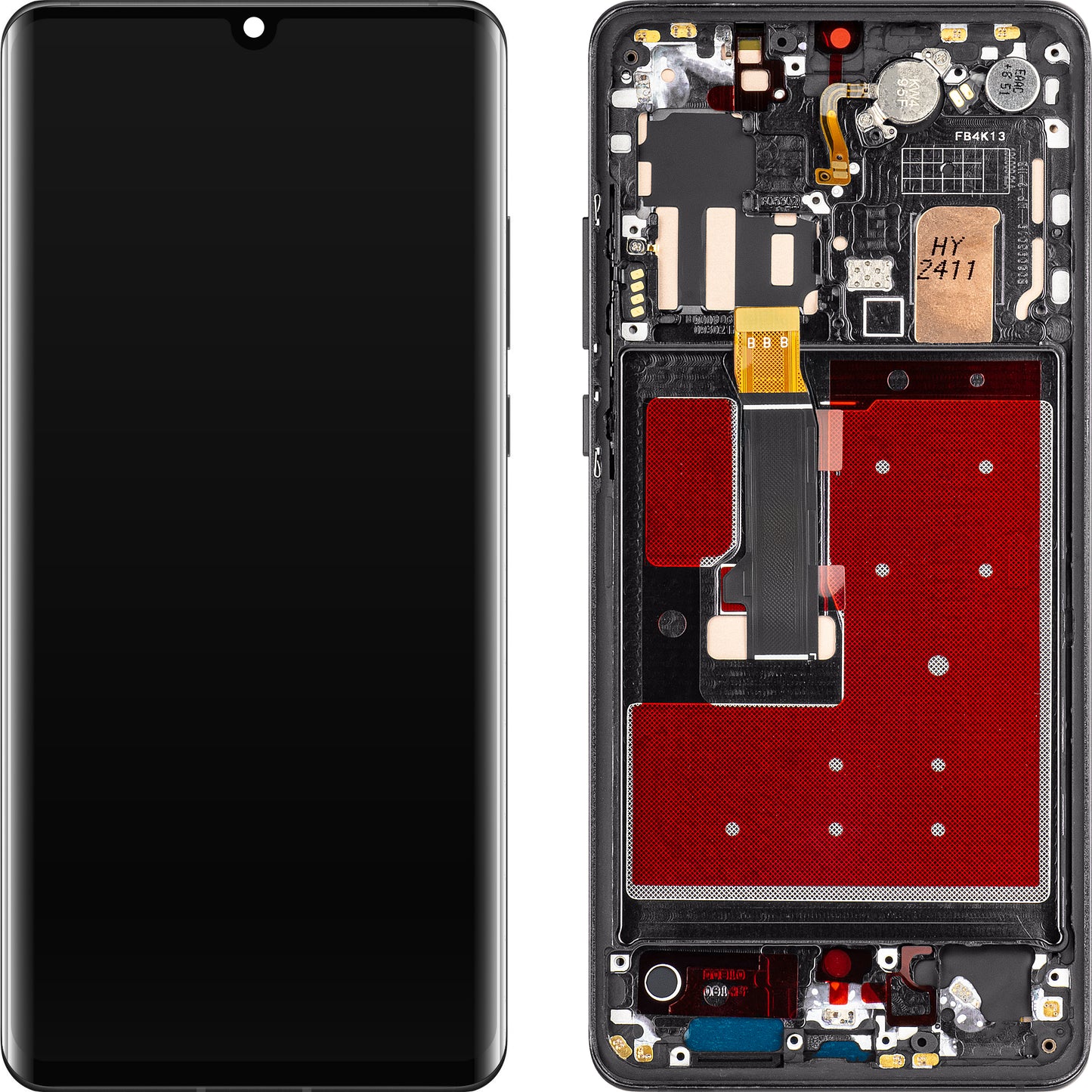 Οθόνη αφής MP συμβατή με Huawei P30 Pro, με πλαίσιο, έκδοση OLED, Μαύρο