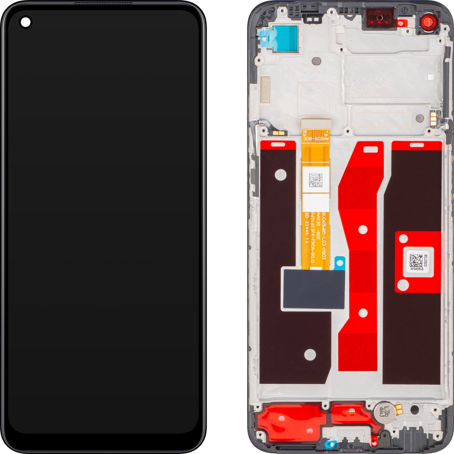 Οθόνη με Αφή Oppo A54, με Πλαίσιο, Μαύρο (Crystal Black), Service Pack 4907222