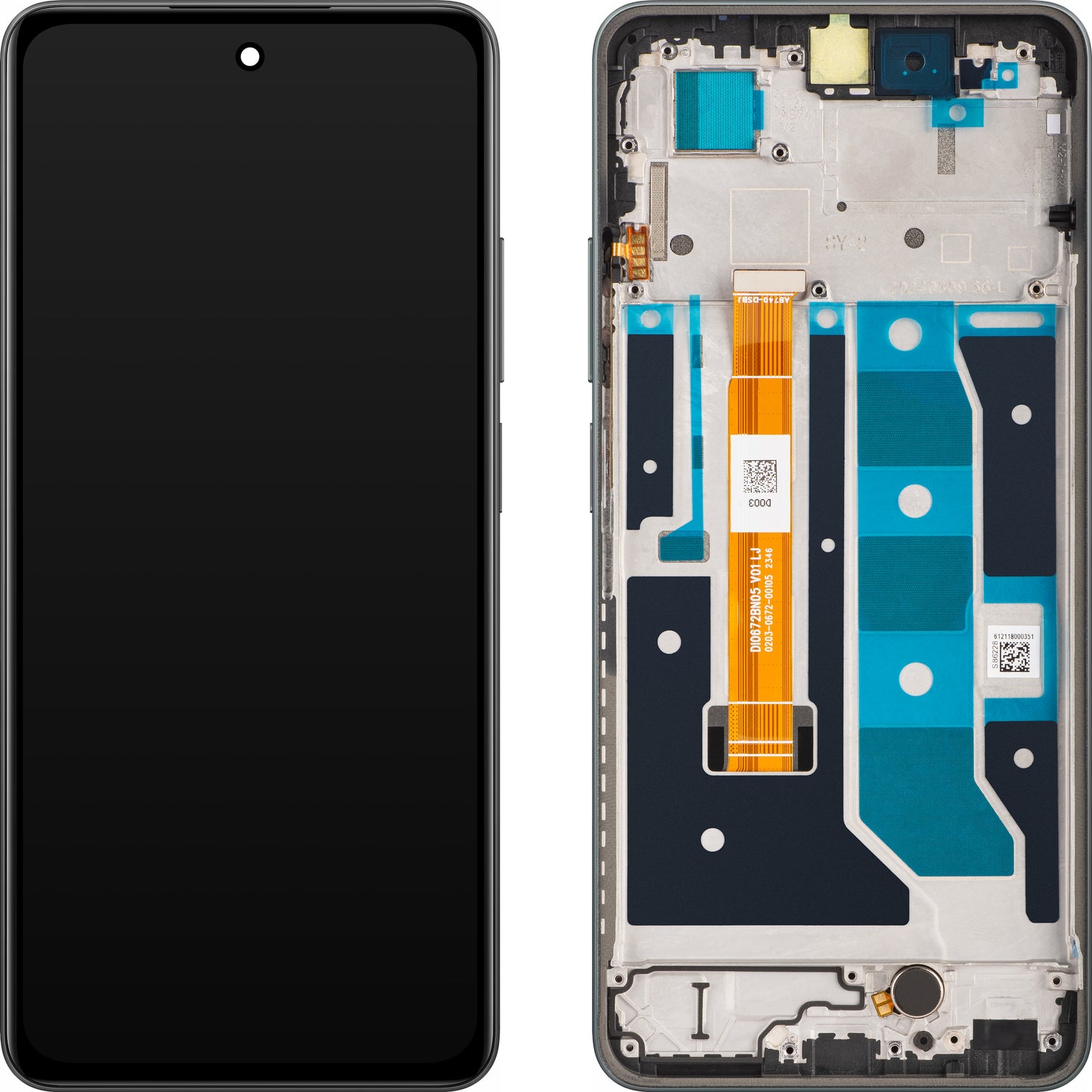 Οθόνη αφής Realme C67 4G, με πλαίσιο, μαύρο (Black Rock), Service Pack 621029000120