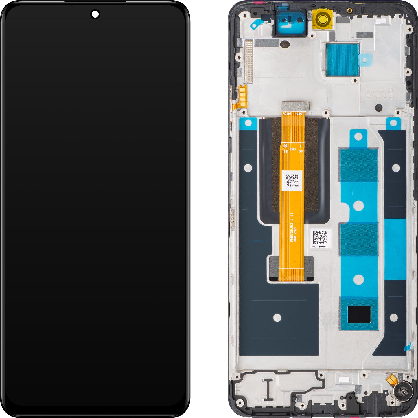 Οθόνη με Αφή Realme 12, με Πλαίσιο, Μαύρη, Πακέτο Σέρβις