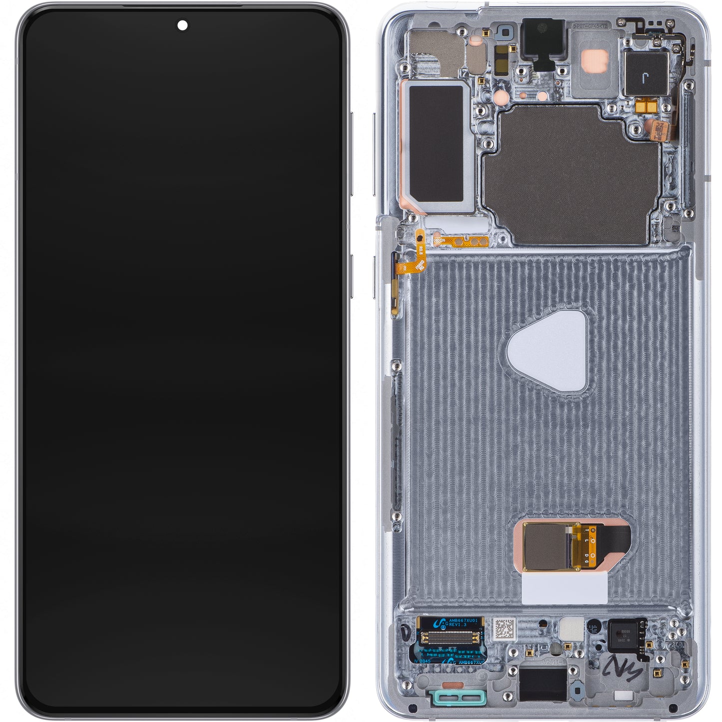 Οθόνη αφής Samsung Galaxy S21+ 5G G996, με πλαίσιο, ασημί (Phantom Silver), πακέτο σέρβις GH82-27268C