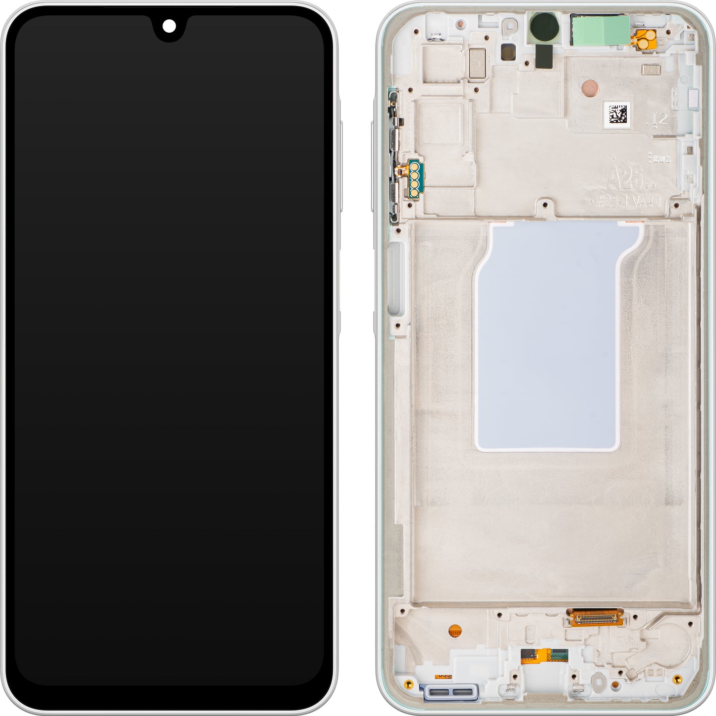 Οθόνη με Αφή Samsung Galaxy A26 A266, με Πλαίσιο, Λευκό, Service Pack GH82-37049B