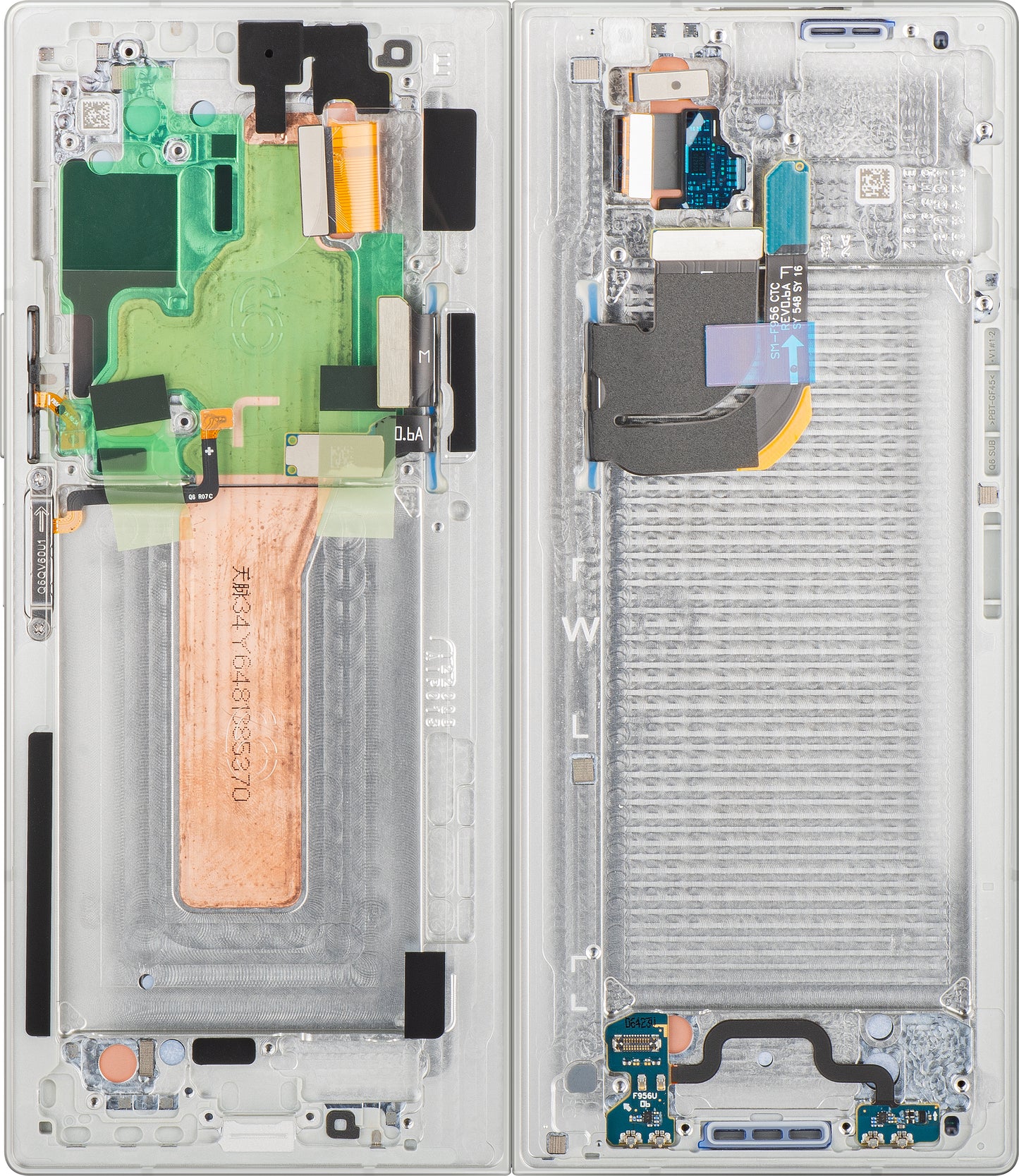 Οθόνη με οθόνη αφής Samsung Galaxy Z Fold6 F956, με πλαίσιο, υποεσωτερικό, λευκό, Service Pack GH82-35042E
