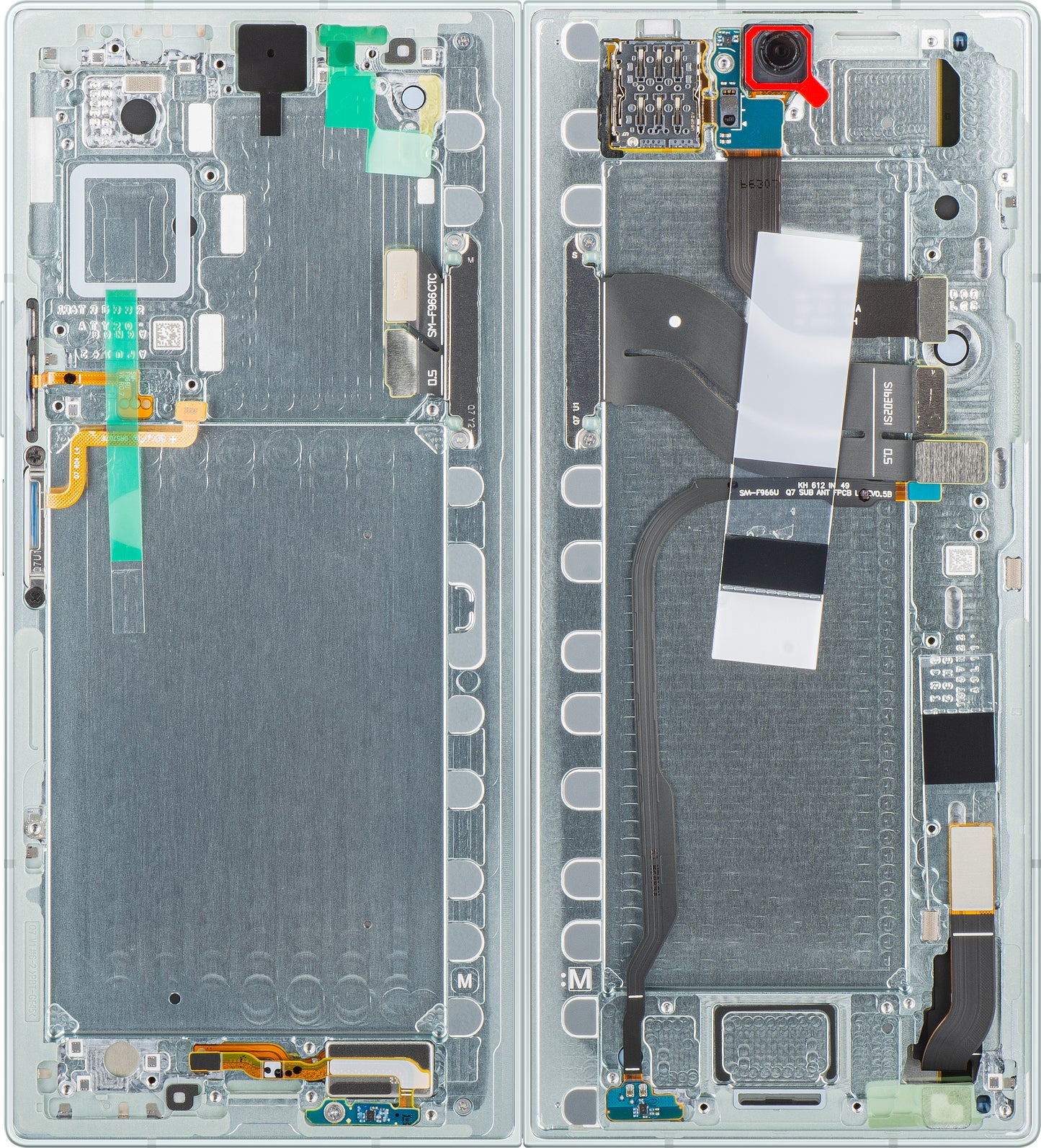 Οθόνη με οθόνη αφής Samsung Galaxy Z Fold7 F966, με πλαίσιο, υποεσωτερικό, πράσινο (μέντα), Service Pack GH82-37548D