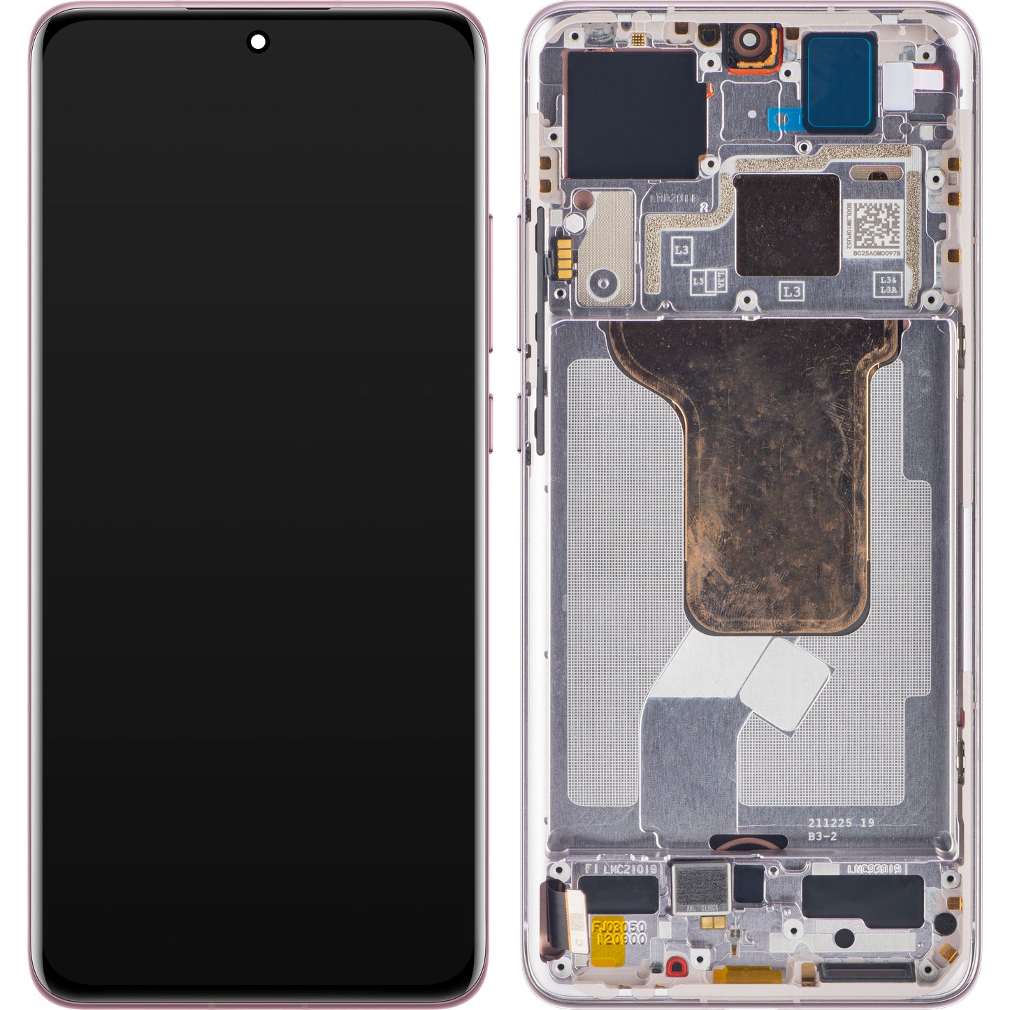 Οθόνη αφής Xiaomi 12S / 12X / 12, με πλαίσιο, μοβ, πακέτο υπηρεσιών 56000500L300