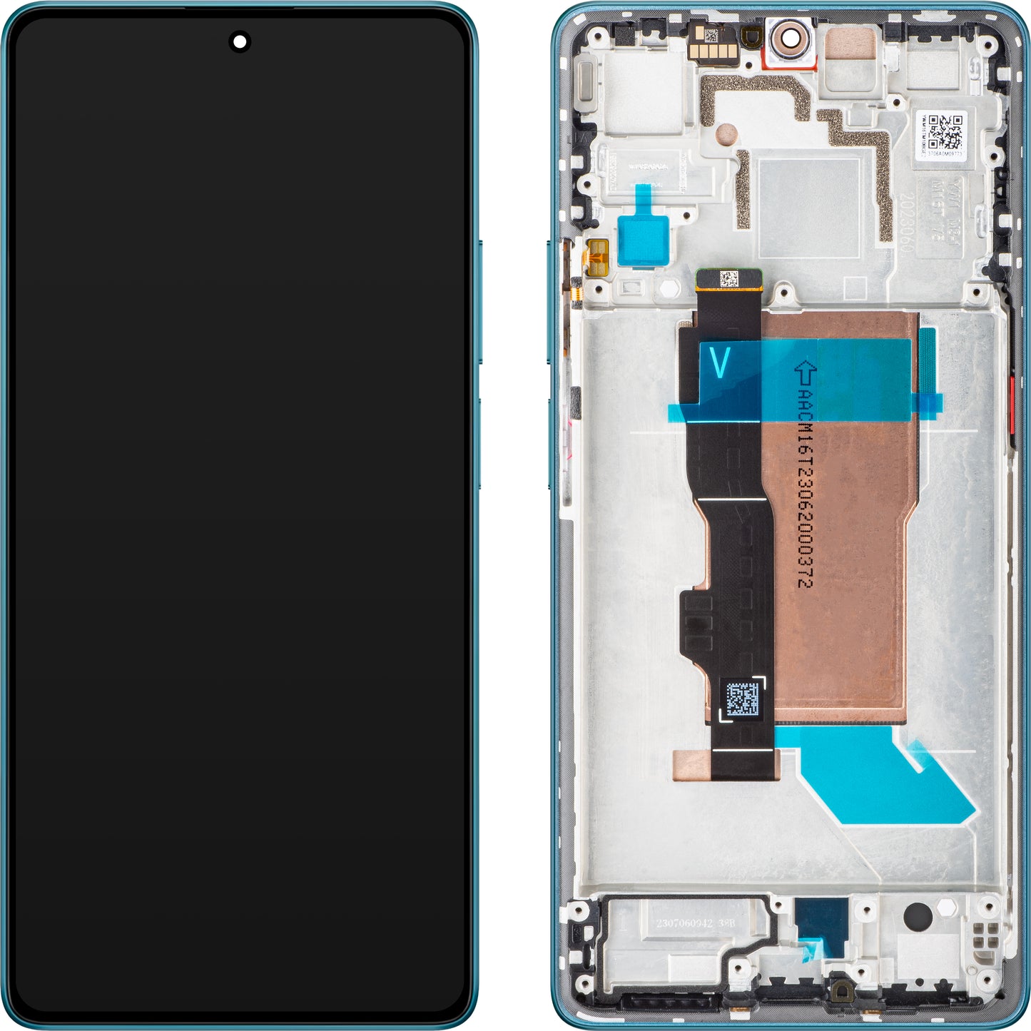 Οθόνη αφής Xiaomi Poco F5, με πλαίσιο, μπλε, Service Pack 560003M16T00