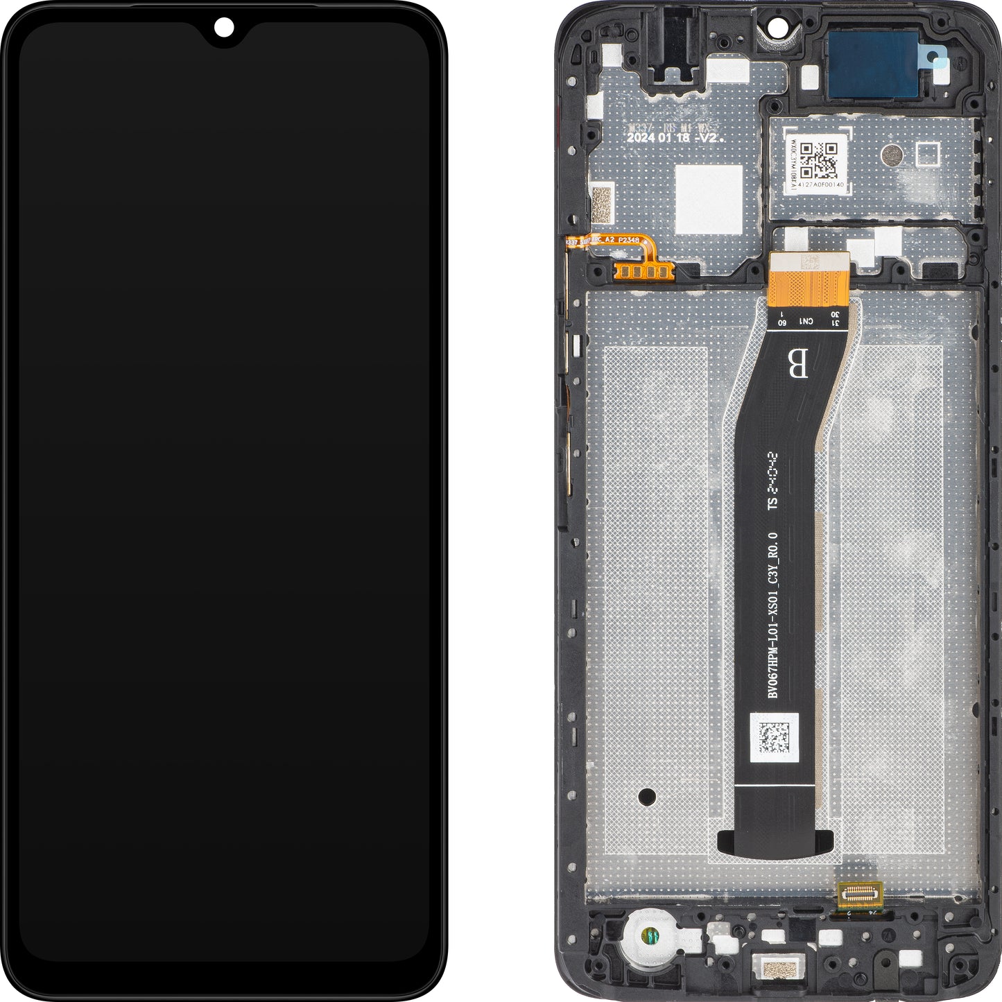 Οθόνη αφής Xiaomi Redmi A3, με πλαίσιο, μαύρο, πακέτο σέρβις 5600010C3Y00