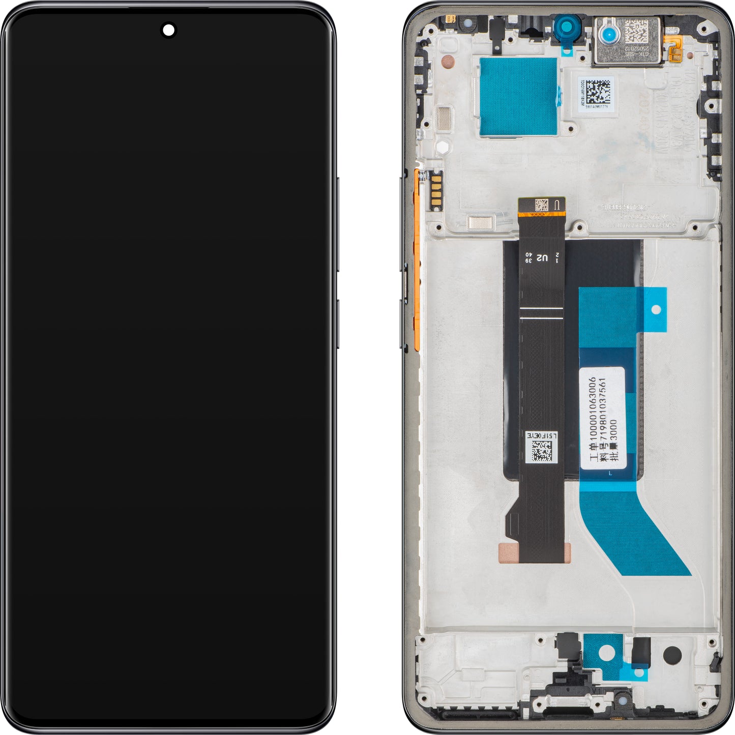Οθόνη με Αφή Xiaomi Redmi Note 14 Pro 5G, με Πλαίσιο, Μαύρο (Midnight Black), Service Pack 56002300O1600