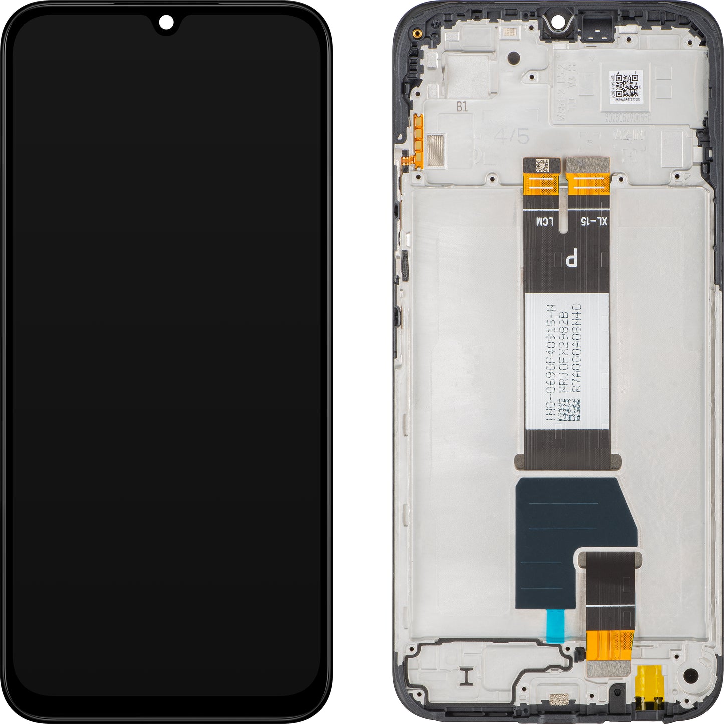 Οθόνη με Αφή Xiaomi Redmi 15C 5G, με Πλαίσιο, Μαύρο, Service Pack 56000200P1500