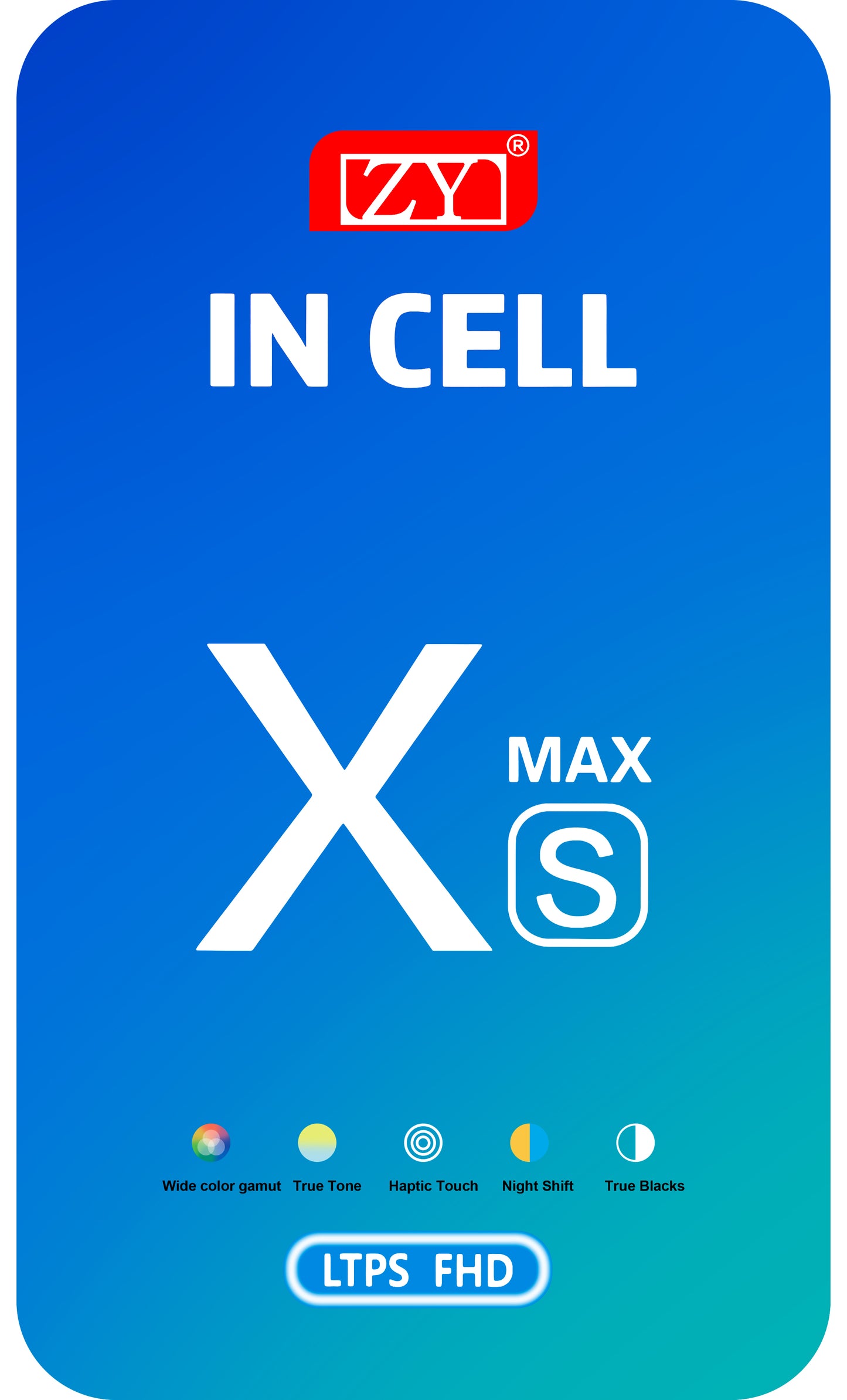 Οθόνη αφής ZY για Apple iPhone XS Max, με πλαίσιο, έκδοση LCD εντός κυψέλης, μαύρο