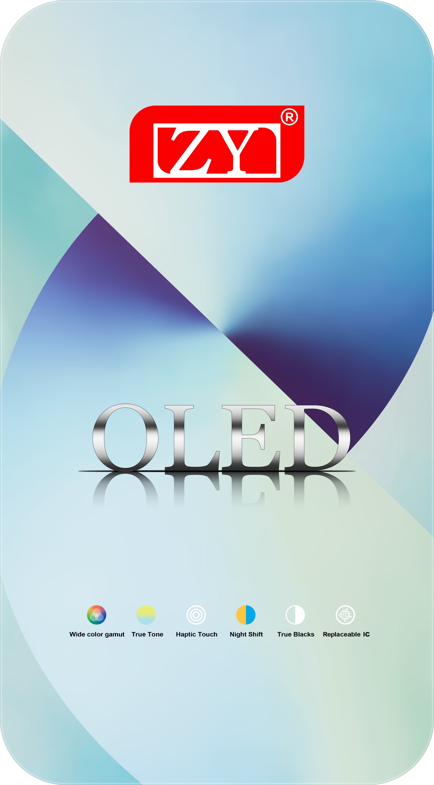 Οθόνη αφής ZY για Apple iPhone 13 Pro, με πλαίσιο, έκδοση Soft OLED, Μαύρο