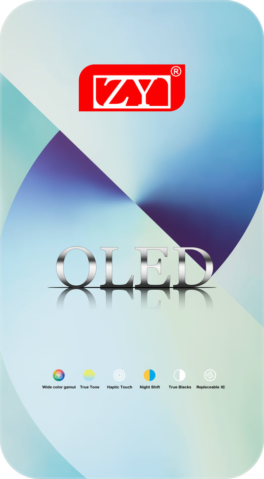 Οθόνη αφής ZY για Apple iPhone 13 Pro, με πλαίσιο, έκδοση Soft OLED, Μαύρο