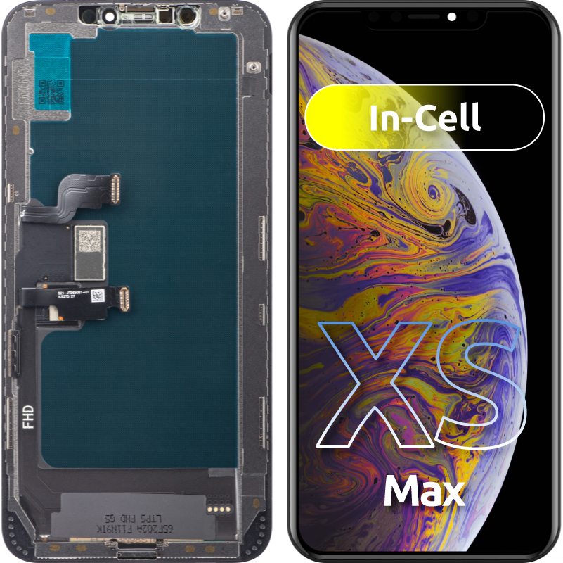 Οθόνη αφής ZY για Apple iPhone XS Max, με πλαίσιο, έκδοση LCD εντός κυψέλης, μαύρο