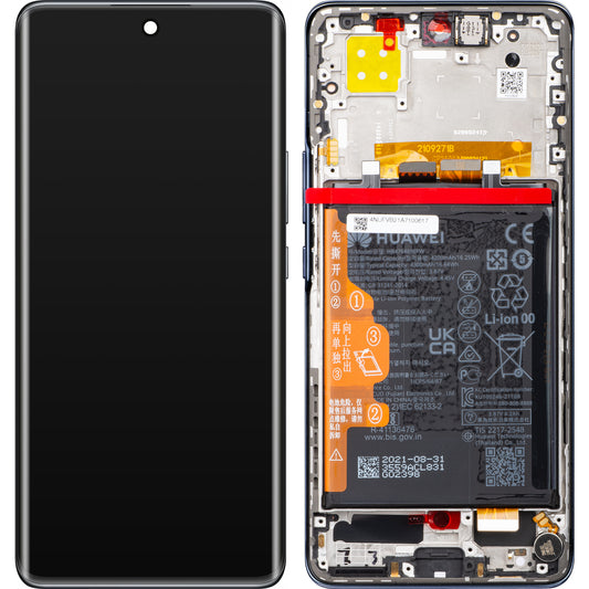 Οθόνη αφής Huawei nova 9, με πλαίσιο και μπαταρία, μαύρο, πακέτο σέρβις 02354NUJ