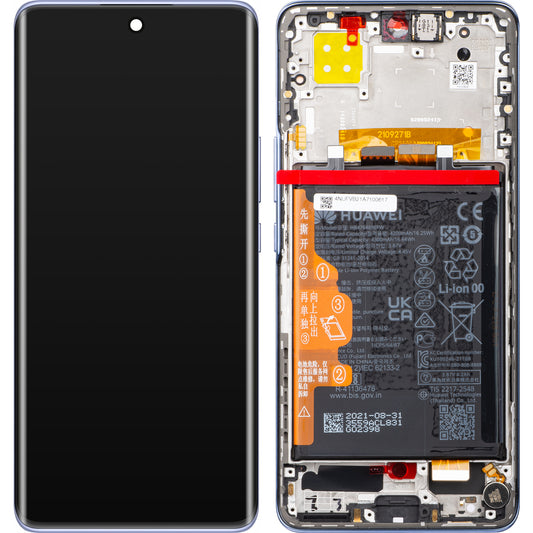 Οθόνη αφής Huawei nova 9, με πλαίσιο και μπαταρία, μπλε, πακέτο σέρβις 02354NUF