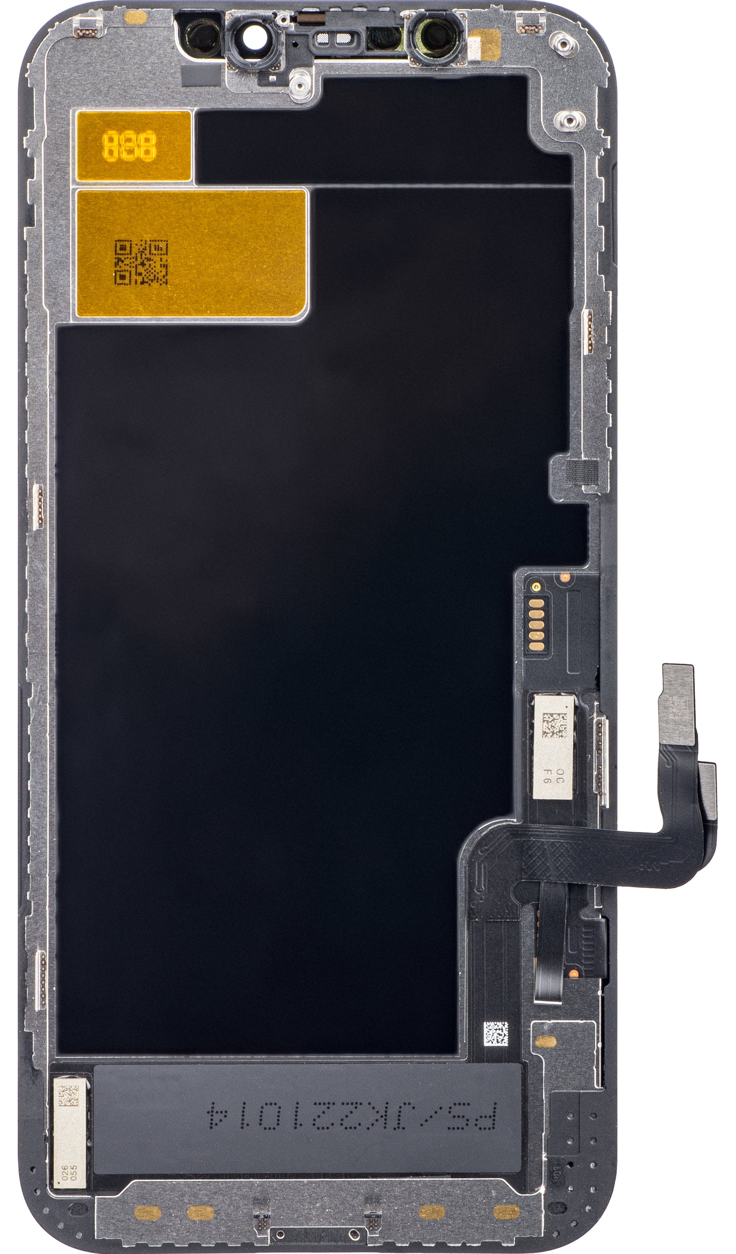 JK Touchscreen Display for Apple iPhone 12 / 12 Pro, with Frame, Movable IC In-Cell LCD Version, Black