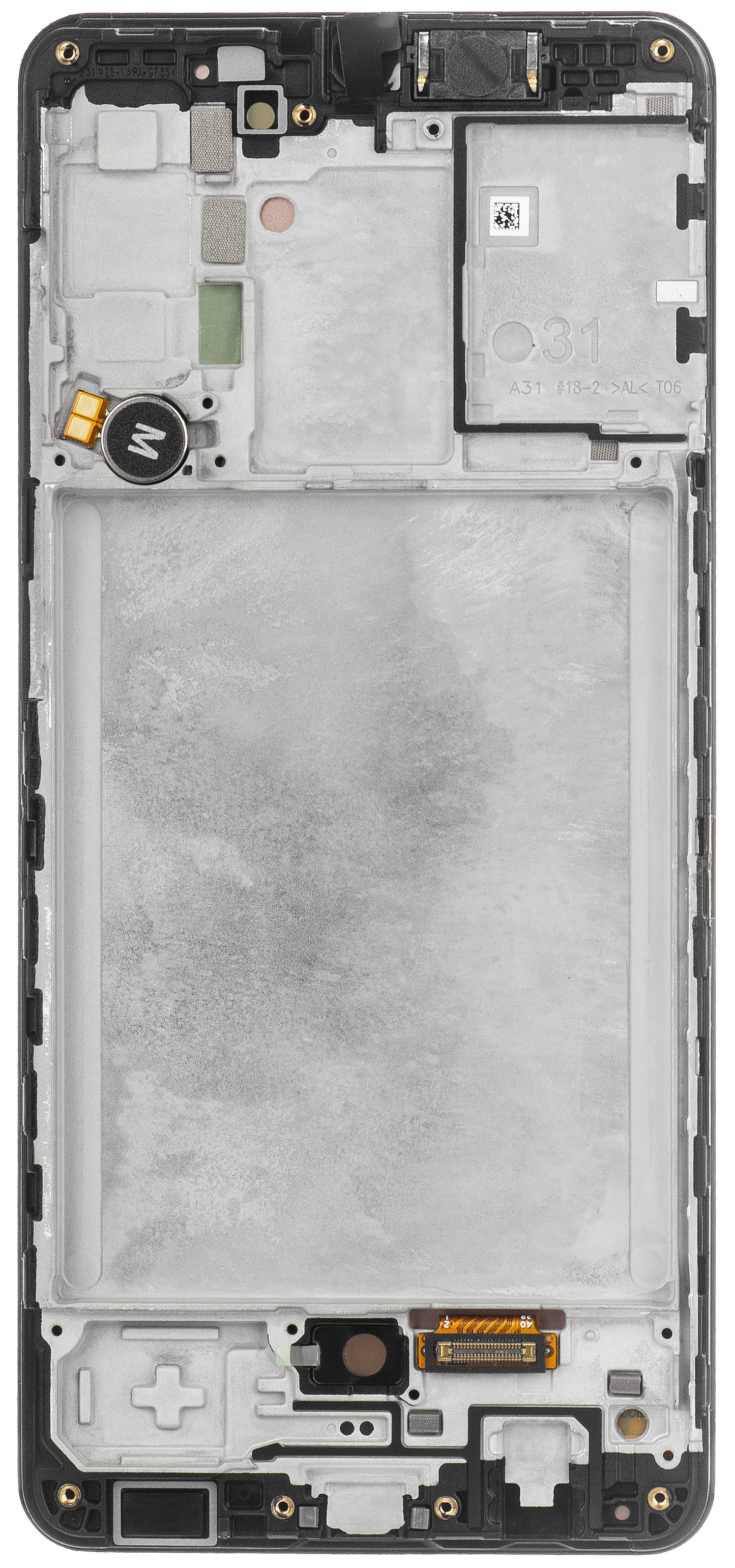 Touchscreen Display Samsung Galaxy A31 A315, with Frame, Black, Service Pack GH82-2276761A