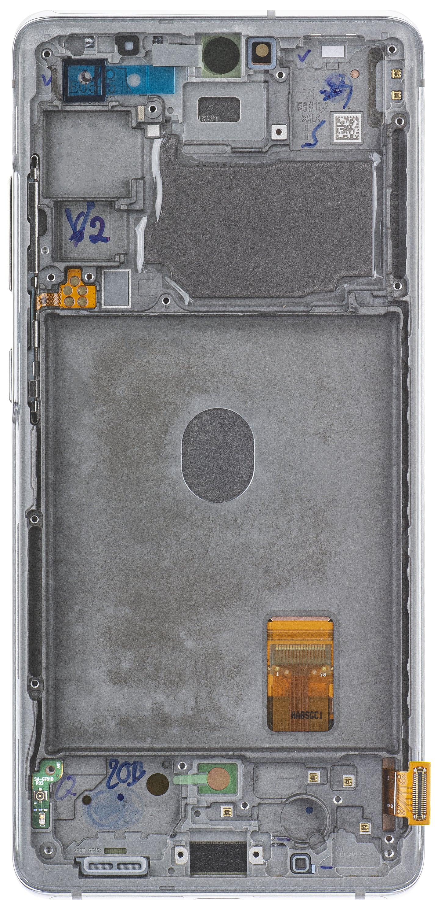 Samsung Galaxy Galaxy S20 FE 5G Touchscreen Display G781, with Frame, White, Service Pack GH82-24214B