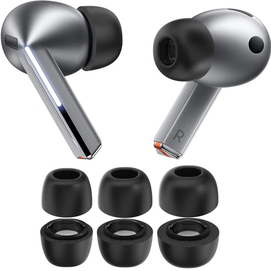 Προστατευτικά Techsuit ET3 για Samsung Galaxy Buds3 Pro, Μέγεθος S / M / L, Μαύρα