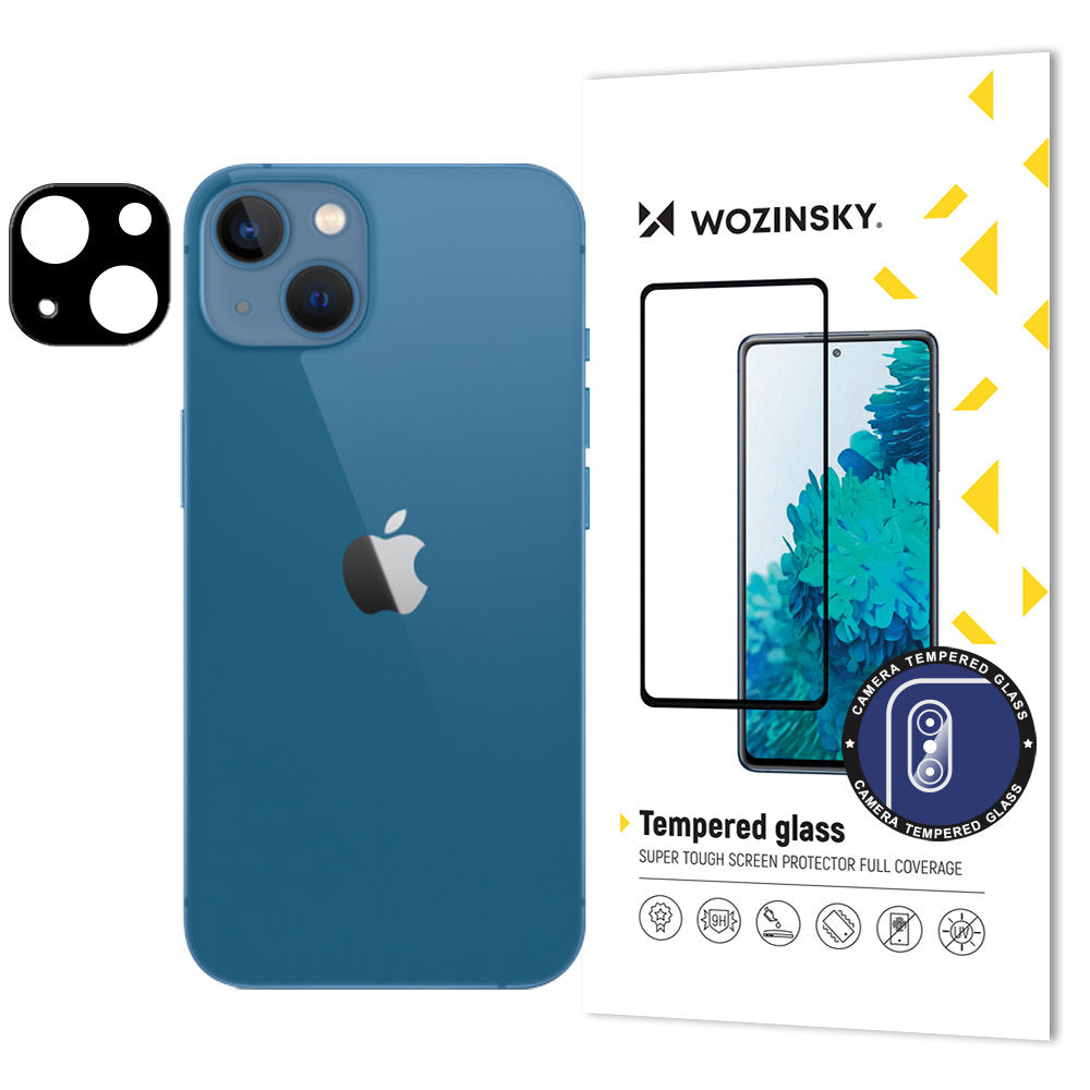Προστατευτική Μεμβράνη Κάμερας Πίσω WZK για Apple iPhone 15, Ενισχυμένο Γυαλί, Μαύρη