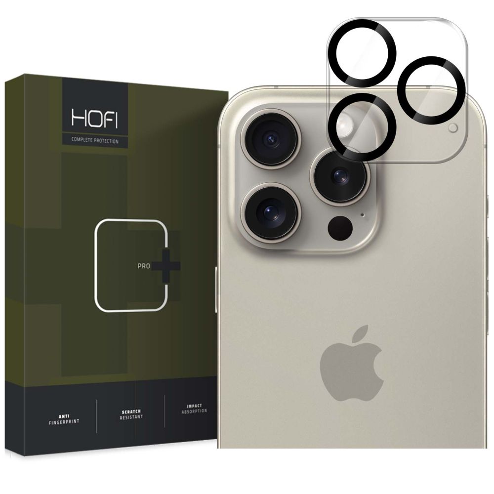 Προστατευτική Μεμβράνη Κάμερας Πίσω HOFI CAM PRO+ για Apple iPhone 16 Pro Max / 16 Pro, Ενισχυμένο Γυαλί, Μαύρη
