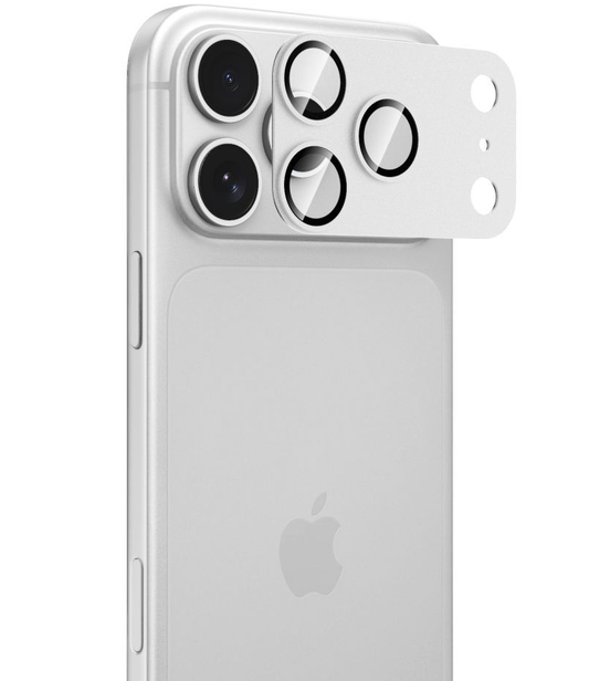 Προστατευτική μεμβράνη κάμερας πίσω Tech-Protect CamFull Fit+ για Apple iPhone 18 Pro Max, ασφαλισμένο γυαλί, ασημί