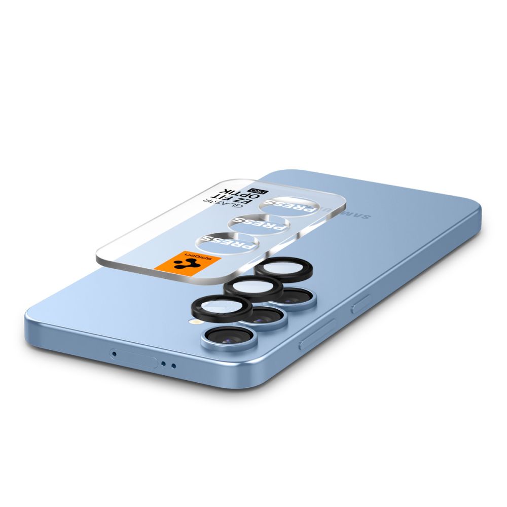 Προστατευτική Μεμβράνη Κάμερας Πίσω Spigen GlastR EZ FIT Optik Pro HD για Samsung Galaxy S25 S931, Ενισχυμένο Γυαλί, Σετ 2 τεμαχίων, Μαύρη AGL09092