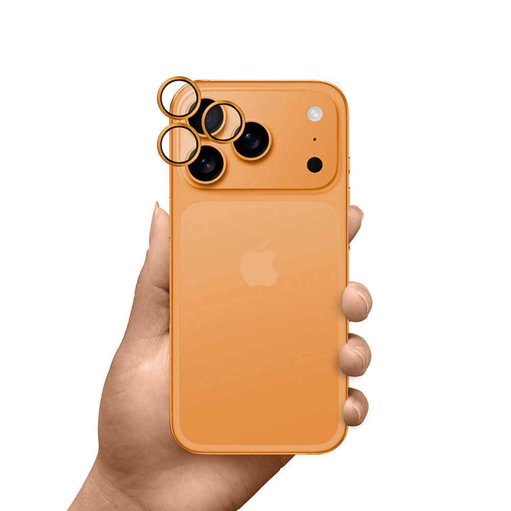 Προστατευτική Μεμβράνη Κάμερας Πίσω 3MK Hardy Protection Pro για Apple iPhone 17 Pro Max / 17 Pro, Ενισχυμένο Γυαλί, Πορτοκαλί