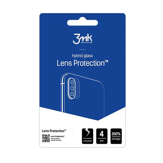 3MK Protection Rear Camera Protective Film for Nothing Phone (4b), Tempered Glass, Set of 4 Pieces, Transparent