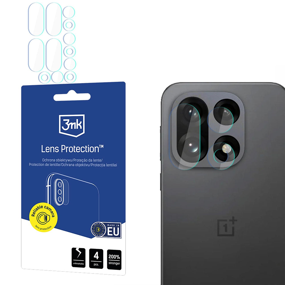 Προστατευτική Μεμβράνη Κάμερας Πίσω 3MK Protection για OnePlus 15, Ενισχυμένο Γυαλί, Σετ 4 τεμαχίων, Διαφανής
