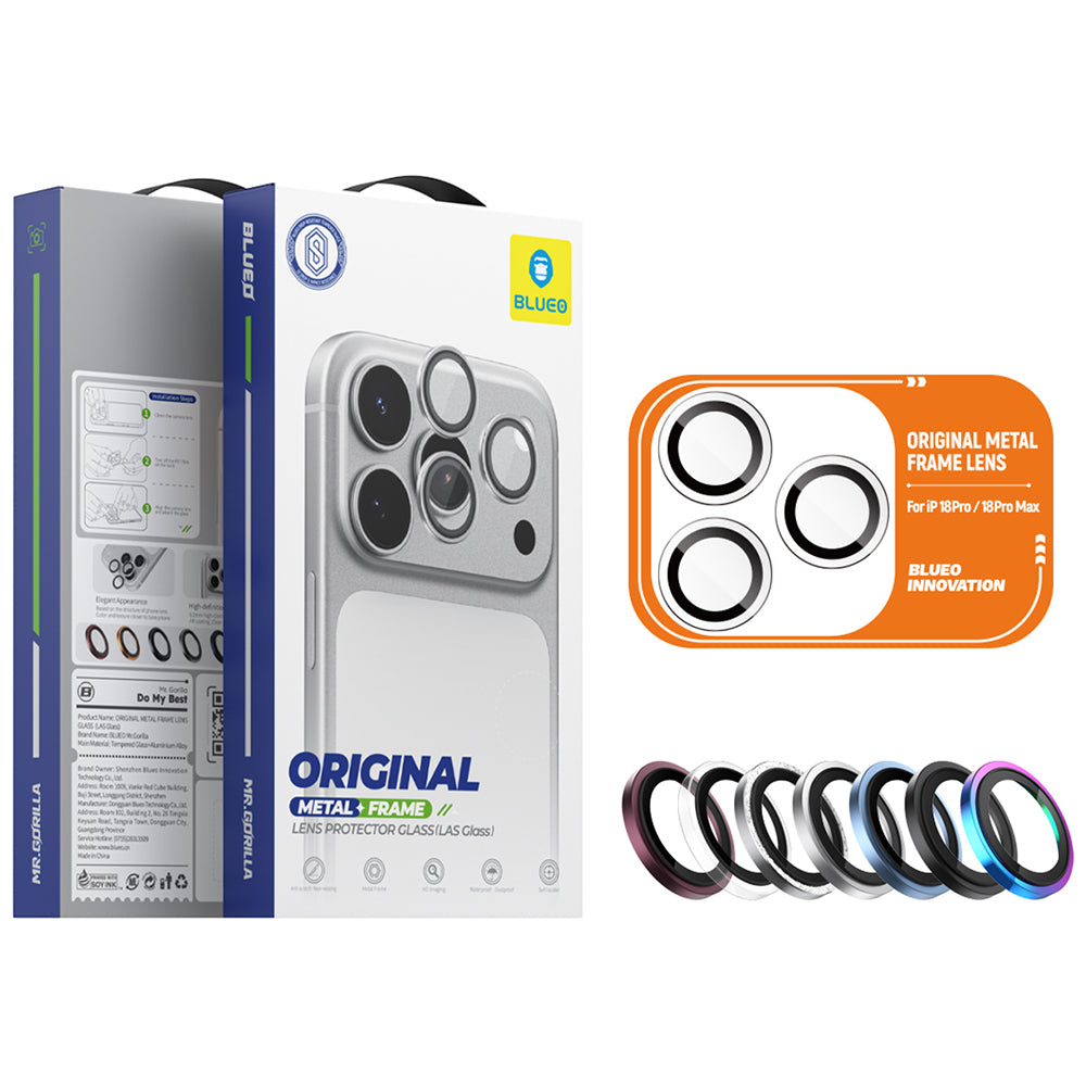 Προστατευτικό κάλυμμα πίσω κάμερας Blueo Metal Frame για Apple iPhone 18 Pro / 18 Pro Max, σκληρυμένο γυαλί, μπορντό