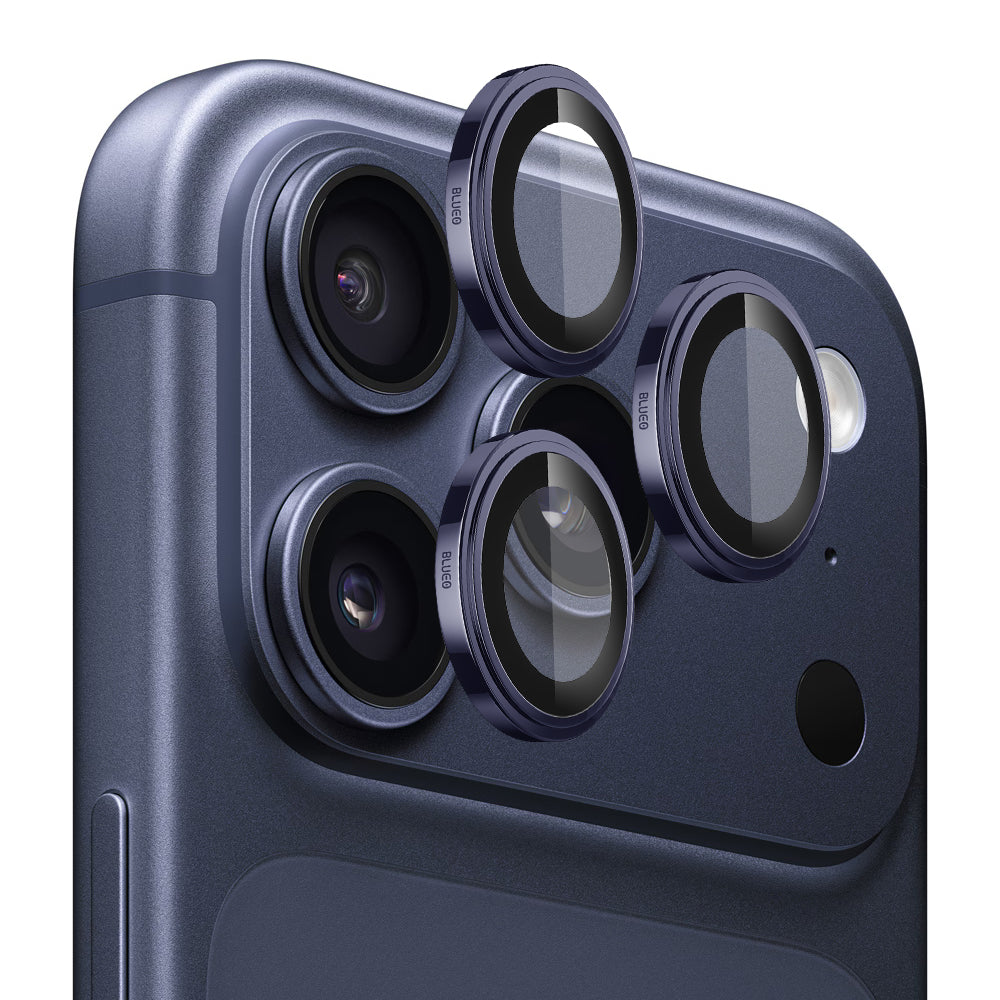 Προστατευτική Μεμβράνη Κάμερας Πίσω Blueo Sapphire Crystal για Apple iPhone 17 Pro Max / 17 Pro, Ενισχυμένο Γυαλί, Σκούρο Μπλε