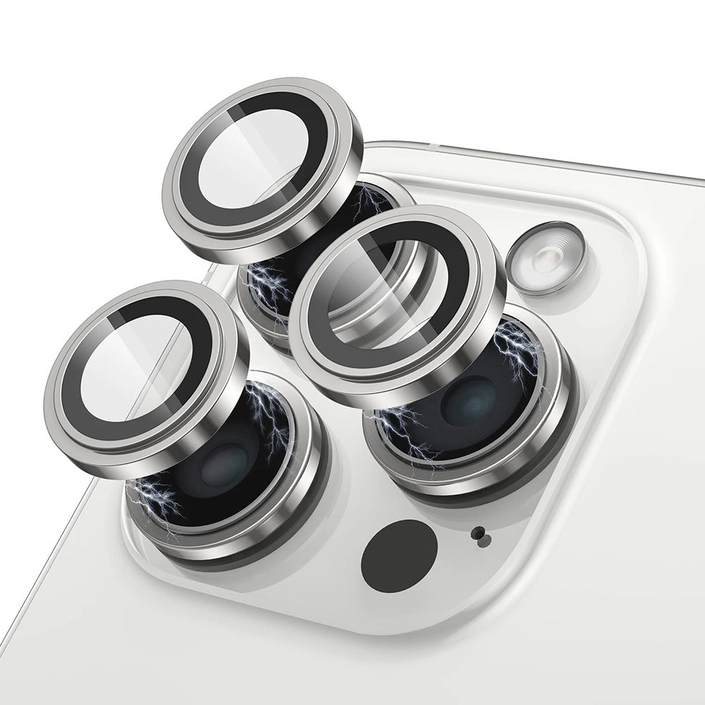 Προστατευτική μεμβράνη πίσω κάμερας Lito S+ για Apple iPhone 15 Pro Max / 15 Pro, Ασφαλισμένο γυαλί, Ασημί