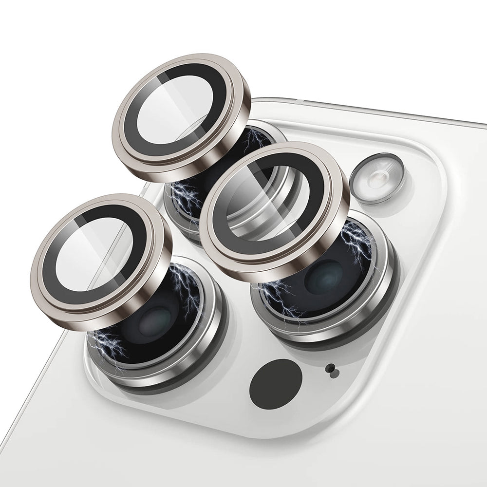 Προστατευτική μεμβράνη πίσω κάμερας Lito S+ για Apple iPhone 15 Pro Max / 15 Pro, Ασφαλισμένο γυαλί, Μεταλλικό γκρι