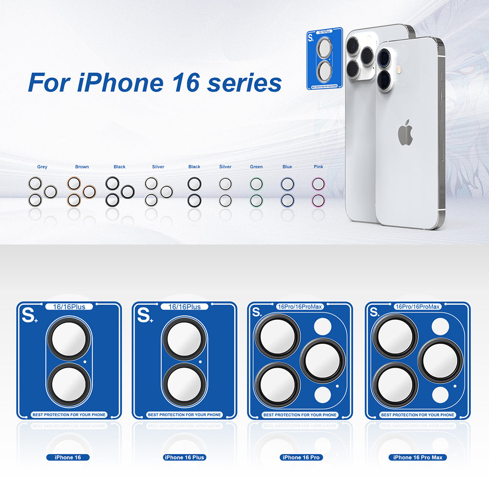Προστατευτική μεμβράνη πίσω κάμερας Lito S+ για Apple iPhone 16 Pro Max / 16 Pro, Ασφαλισμένο γυαλί, Ασημί