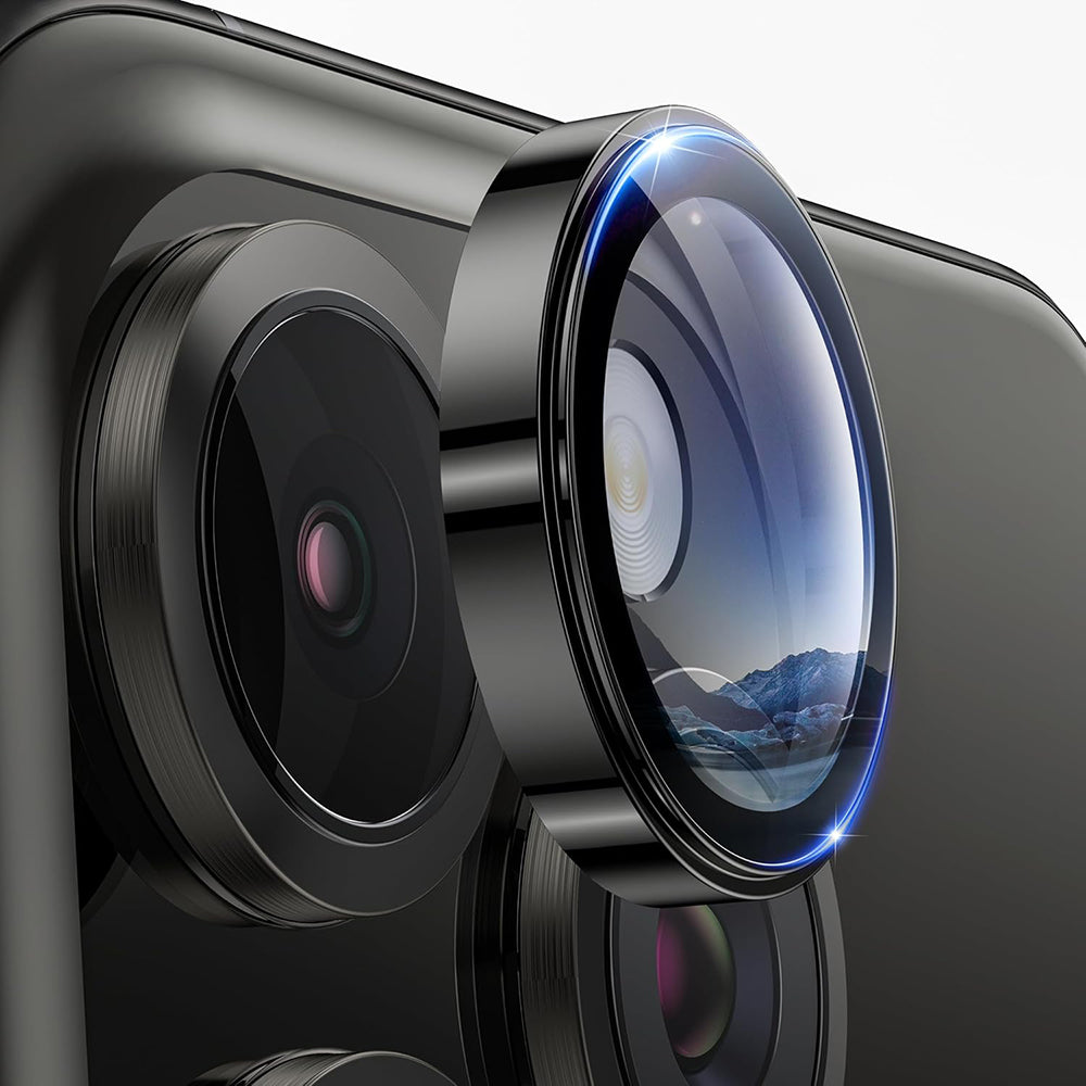 Προστατευτική μεμβράνη πίσω κάμερας Lito S+ για Apple iPhone 16 Pro Max / 16 Pro, Ασφαλισμένο γυαλί, Μαύρο
