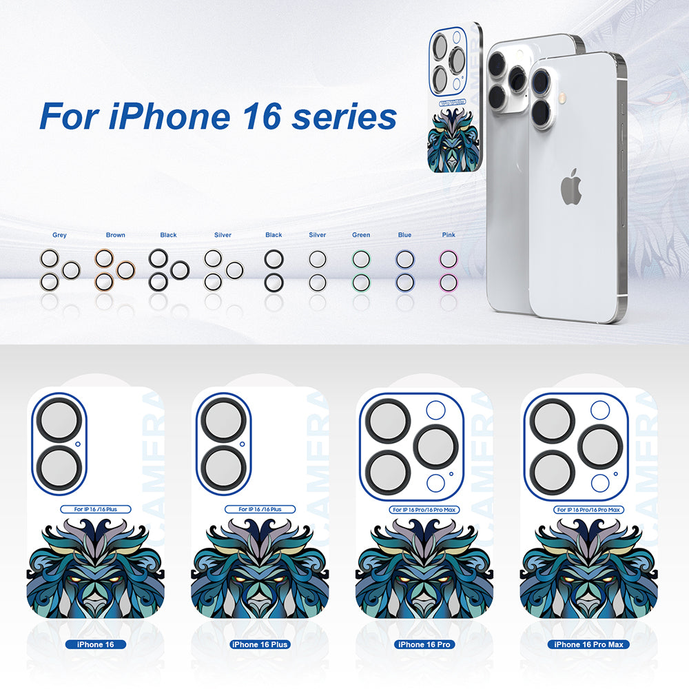 Προστατευτική μεμβράνη πίσω κάμερας Lito S+ για Apple iPhone 16 Pro Max / 16 Pro, Ασφαλισμένο γυαλί, Μαύρο