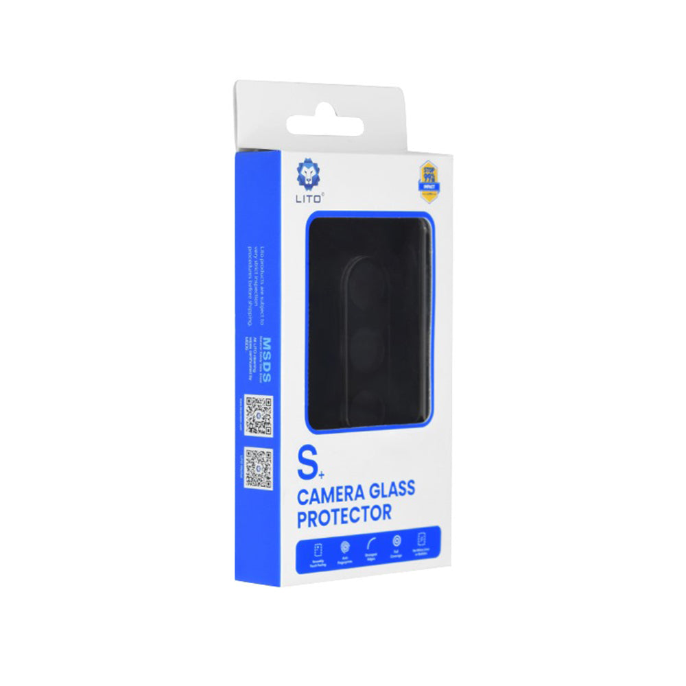 Προστατευτική μεμβράνη πίσω κάμερας Lito S+ για Samsung Galaxy S24+ S926, Ασφαλισμένο γυαλί, Μαύρο
