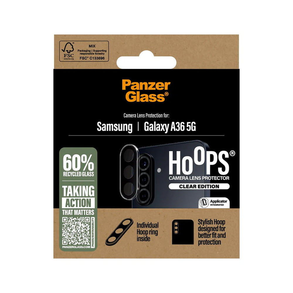Προστατευτική Μεμβράνη Κάμερας Πίσω PanzerGlass Hoops για Samsung Galaxy A36 A366, Ενισχυμένο Γυαλί, Διαφανές