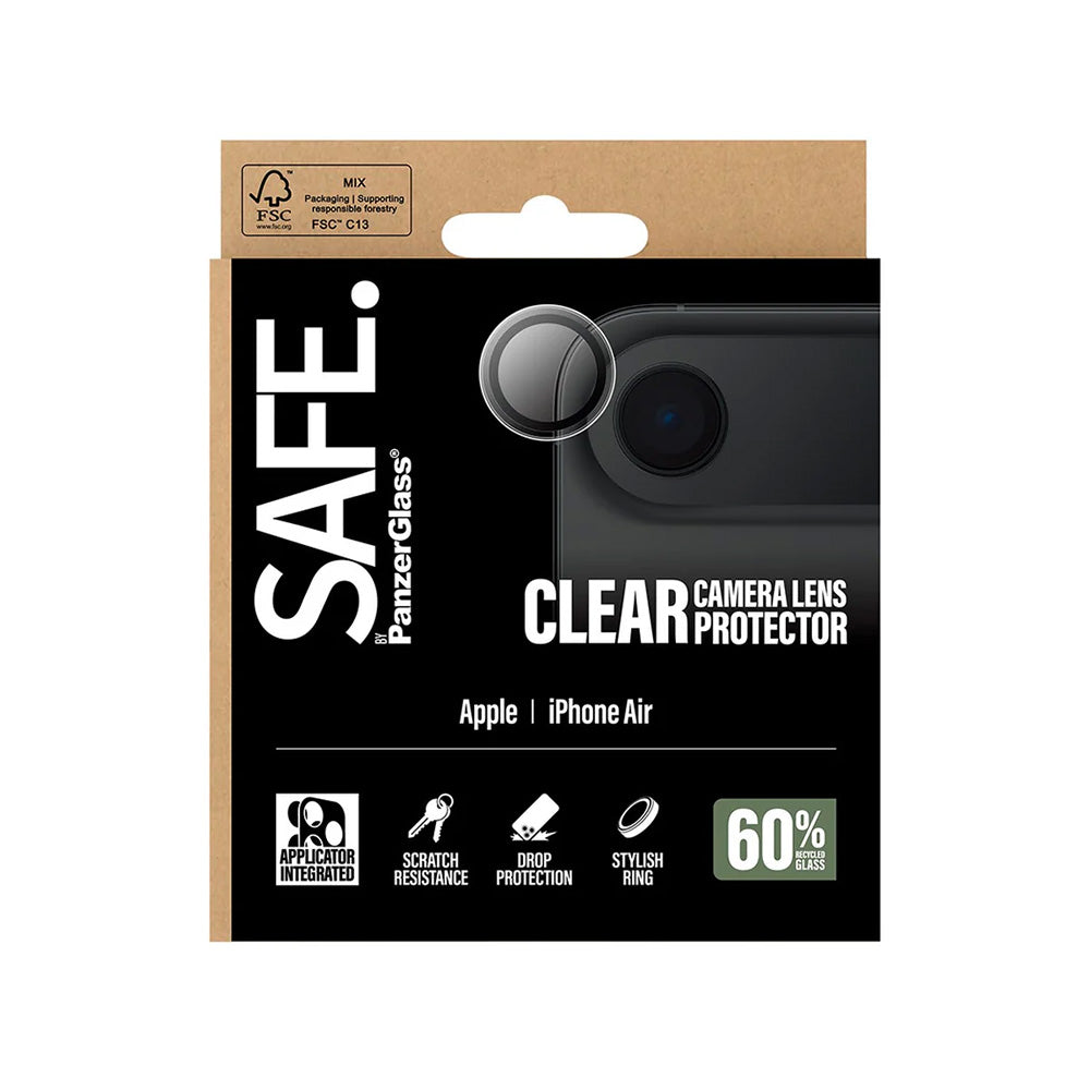 Προστατευτική Μεμβράνη Κάμερας Πίσω PanzerGlass Safe για Apple iPhone 17 Air, Ενισχυμένο Γυαλί, Διαφανές