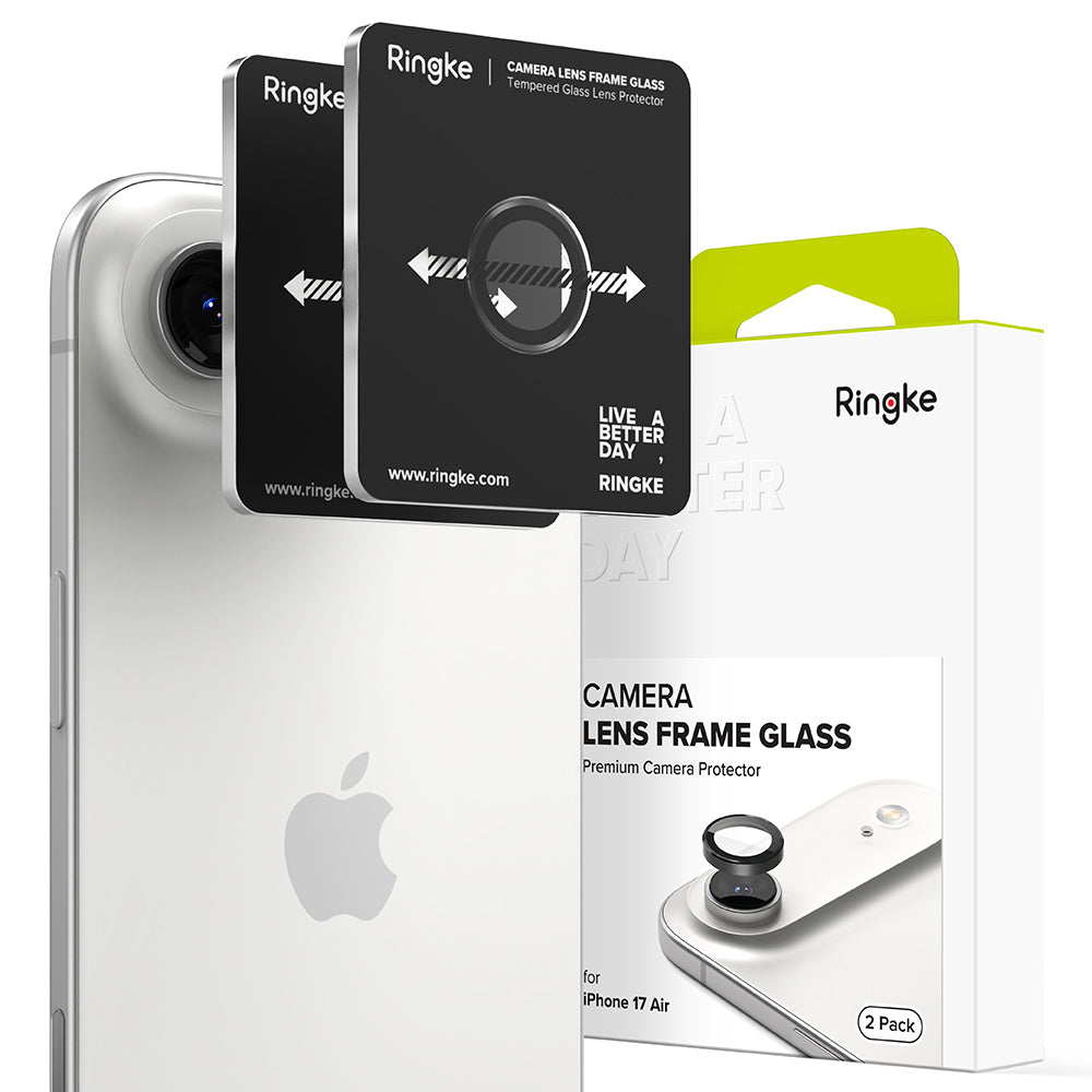 Προστατευτική Μεμβράνη Κάμερας Πίσω Ringke για Apple iPhone 17 Air, Ενισχυμένο Γυαλί, Μαύρη