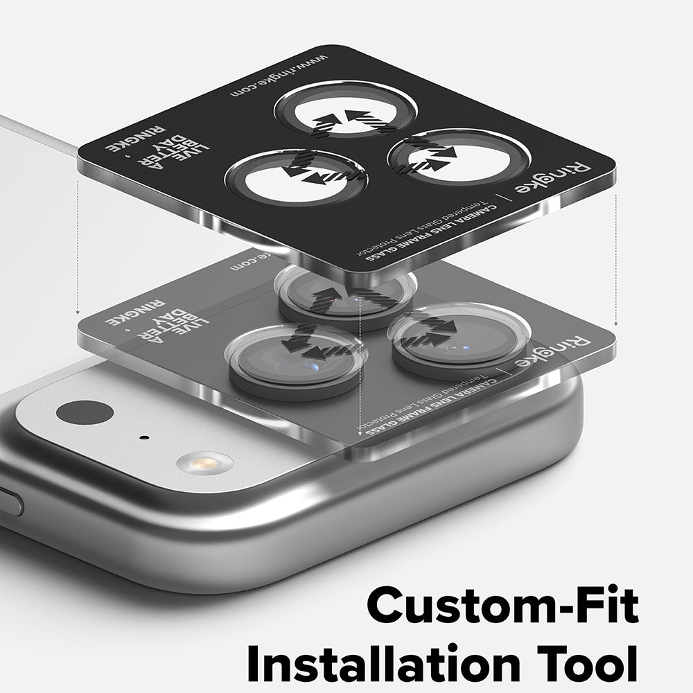 Προστατευτική Μεμβράνη Κάμερας Πίσω Ringke για Apple iPhone 17 Pro Max / 17 Pro, Ενισχυμένο Γυαλί, Μαύρη