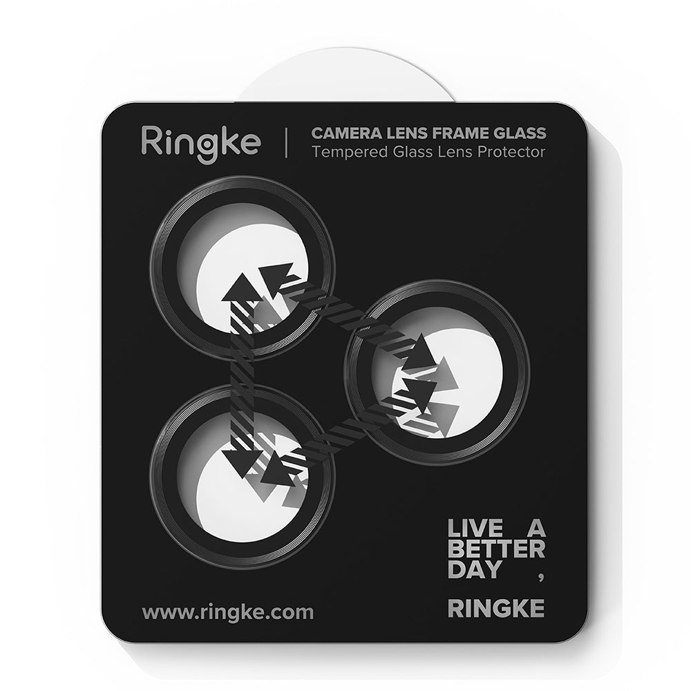 Προστατευτική Μεμβράνη Κάμερας Πίσω Ringke για Apple iPhone 17 Pro Max / 17 Pro, Ενισχυμένο Γυαλί, Μαύρη