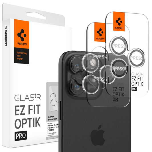 Προστατευτική Μεμβράνη Κάμερας Πίσω Spigen GlastR EZ FIT Optik Pro για Apple iPhone 17 Pro Max / 17 Pro, Ενισχυμένο Γυαλί, Σετ 2 τεμαχίων, Διαφανής