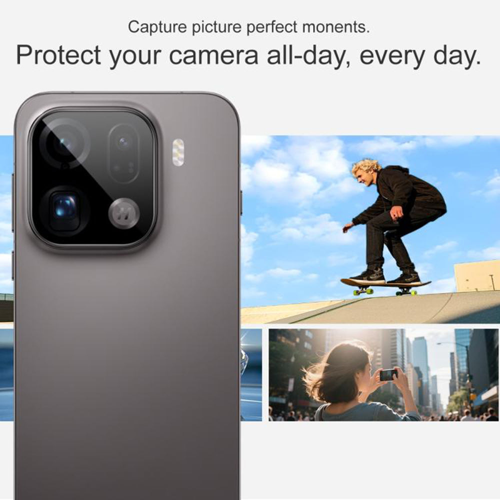 Προστατευτική Μεμβράνη Κάμερας Πίσω Techsuit για Oppo Find X9 Pro, Ενισχυμένο Γυαλί, Μαύρη