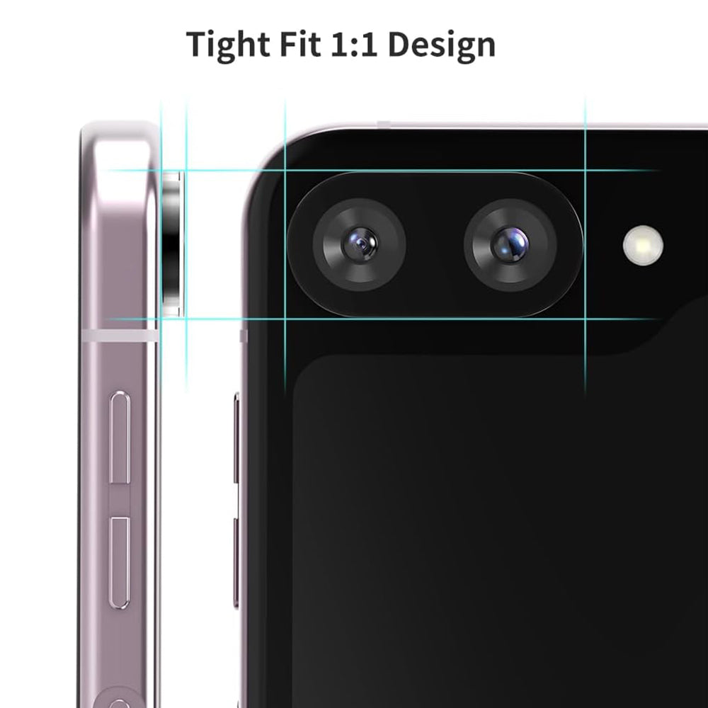 Προστατευτική μεμβράνη πίσω κάμερας Techsuit για Samsung Galaxy Z Flip6 F741, ασφαλισμένο γυαλί, μαύρο