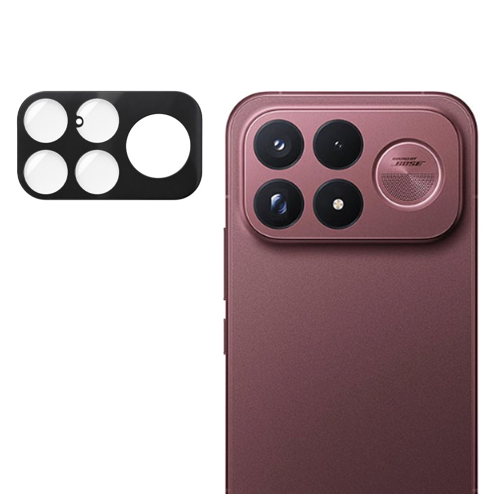 Προστατευτικό τζαμάκι πίσω κάμερας Techsuit για Xiaomi Poco F9 Ultra, Σκληρυμένο Γυαλί, Μαύρο