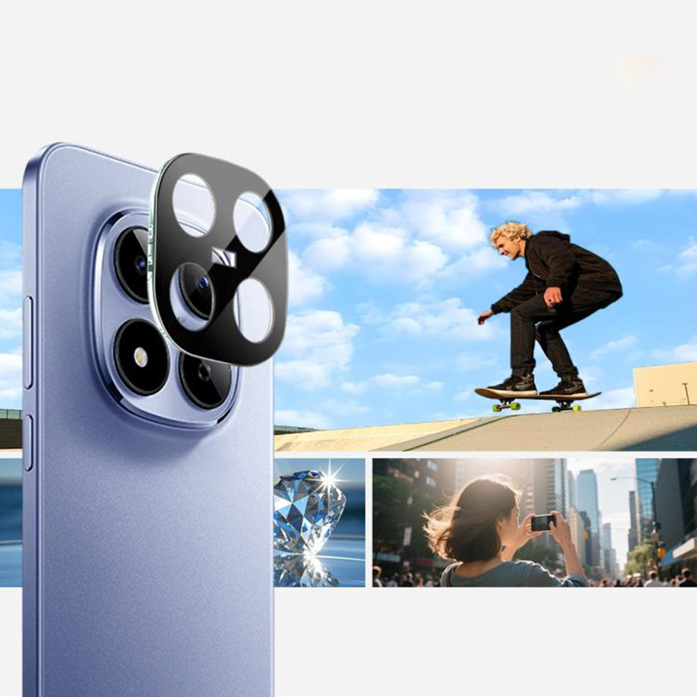 Προστατευτική Μεμβράνη Κάμερας Πίσω Techsuit για Xiaomi Redmi Note 15 Pro 5G, Ενισχυμένο Γυαλί, Μαύρη